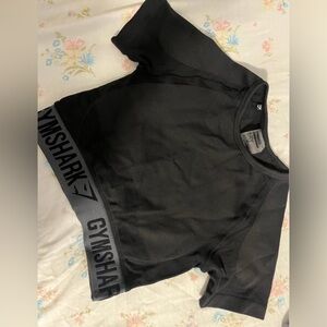 Gymshark Black Athletic Crop Top